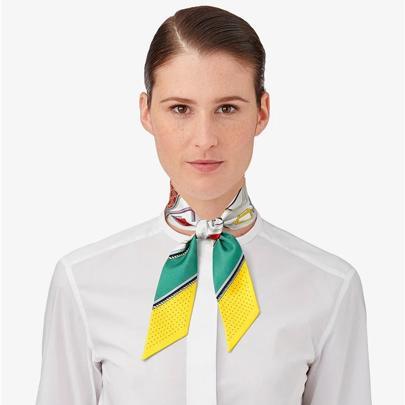 2020 новый длинный обтягивающий шарф для женщин шелковые шарфы волос маленькая