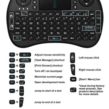 

For New 2.4G 3-Color Backlight Wireless Mini Keyboard with Touchpad