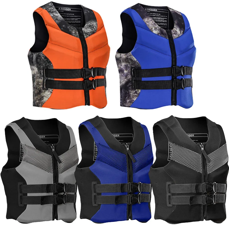 

Neoprene Life Jacket Adult Water Sports Fishing Vest Kayaking Boating Swimming Drifting Safety Floating Buoyancy Aid Clothes