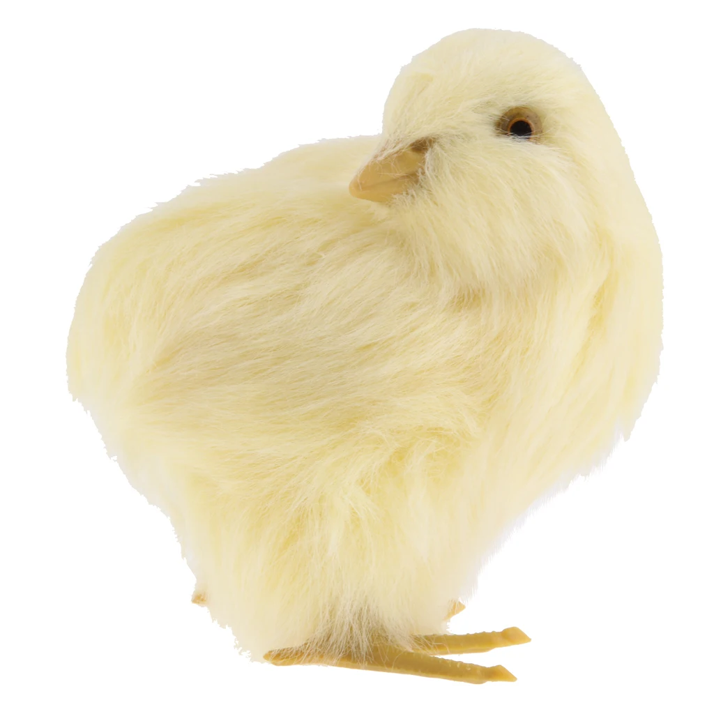 4 Sizes Lifelike Simulation Plush Stuffed Chicken Model Figurine Kids Science Nature Toys Home Decoration