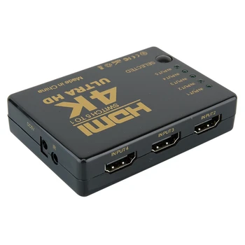 

HDMI Switcher 5 in 1 Out 4K x 2K Switch HD Video Converter HDMI Switcher for HDTV ,PC, BHT