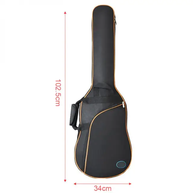 Oxford Fabric Electric Guitar Case Colorful Edge Gig Bag Double Straps Pad 8mm Cotton Thickening Soft Cover Orange