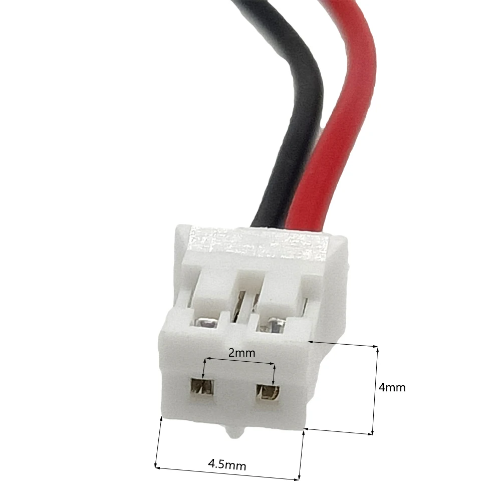 Conector Jst da Bateria 2.0 mm do Íon do Polímero do Lítio 10 20 Peças 3.7v 1800mah 103450 - Image 2