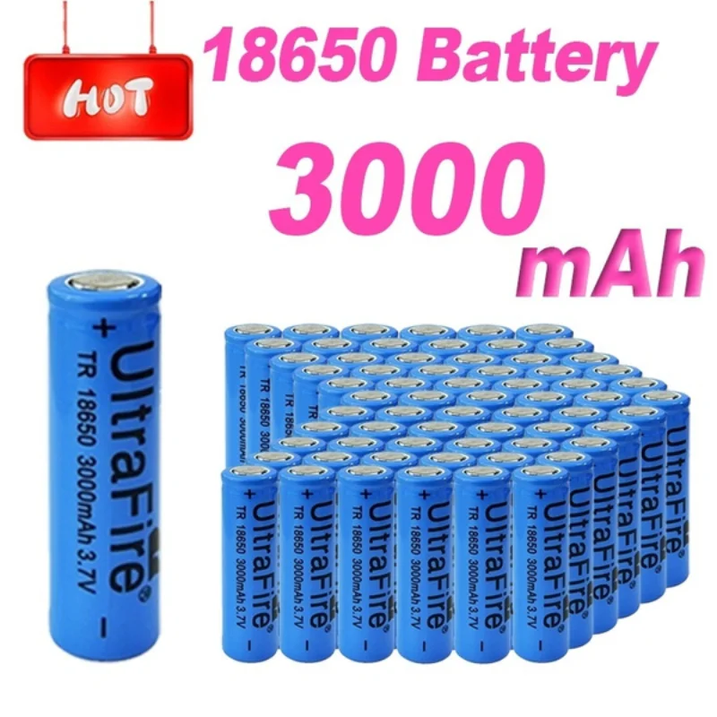 3000mah 3 7 V 18650 Перезаряжаемые Мощность Батарея литий-ионная вспышка светильник