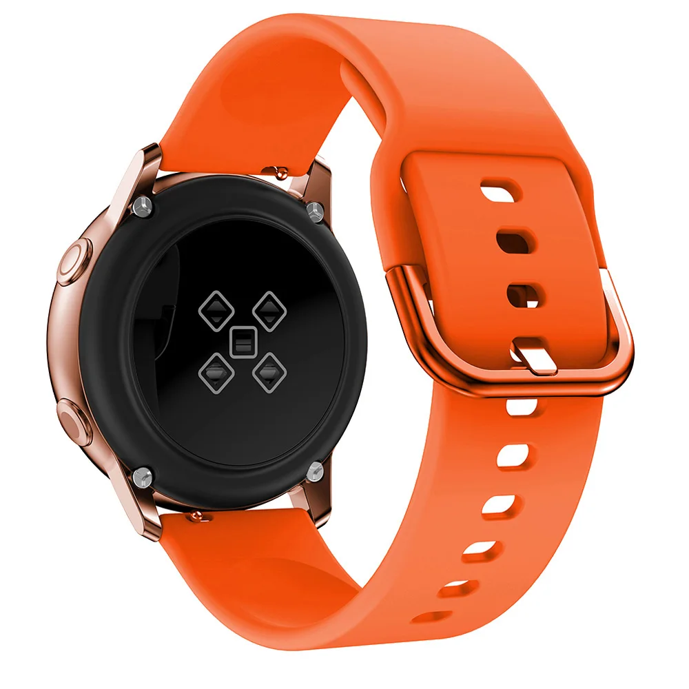 Orange 3 Galaxy watch Active 2 для samsung galaxy watch 44 мм 40 мм ремешок для часов huawei watch 2 pro gear спортивный браслет 42 мм 20 мм - Цвет ремешка: Orange 3
