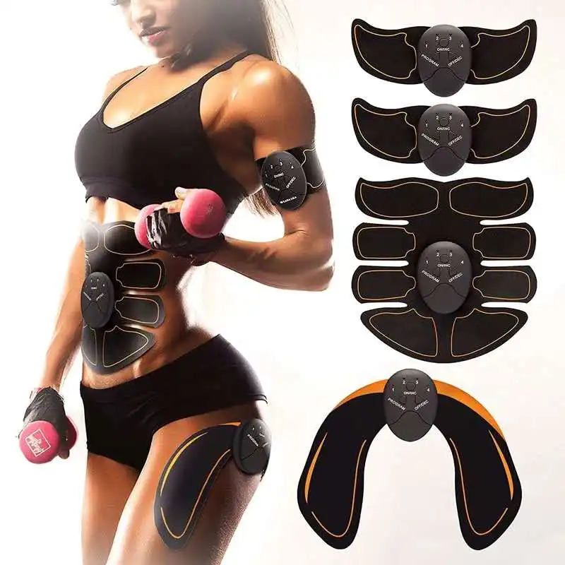 EMS Wireless Muscle Electronics Stimulator Adominal Toning Belt Muscle Toner Body Muscle Fitness Trainer Slimming stickers afbeelding