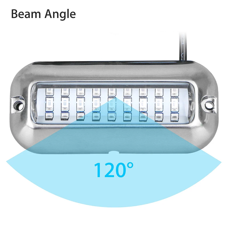 Подводный задняя огни понтон морской 10-30 В постоянного тока 3,6 Вт 343 лм аксессуары часть Нержавеющая сталь 27-светодиодный