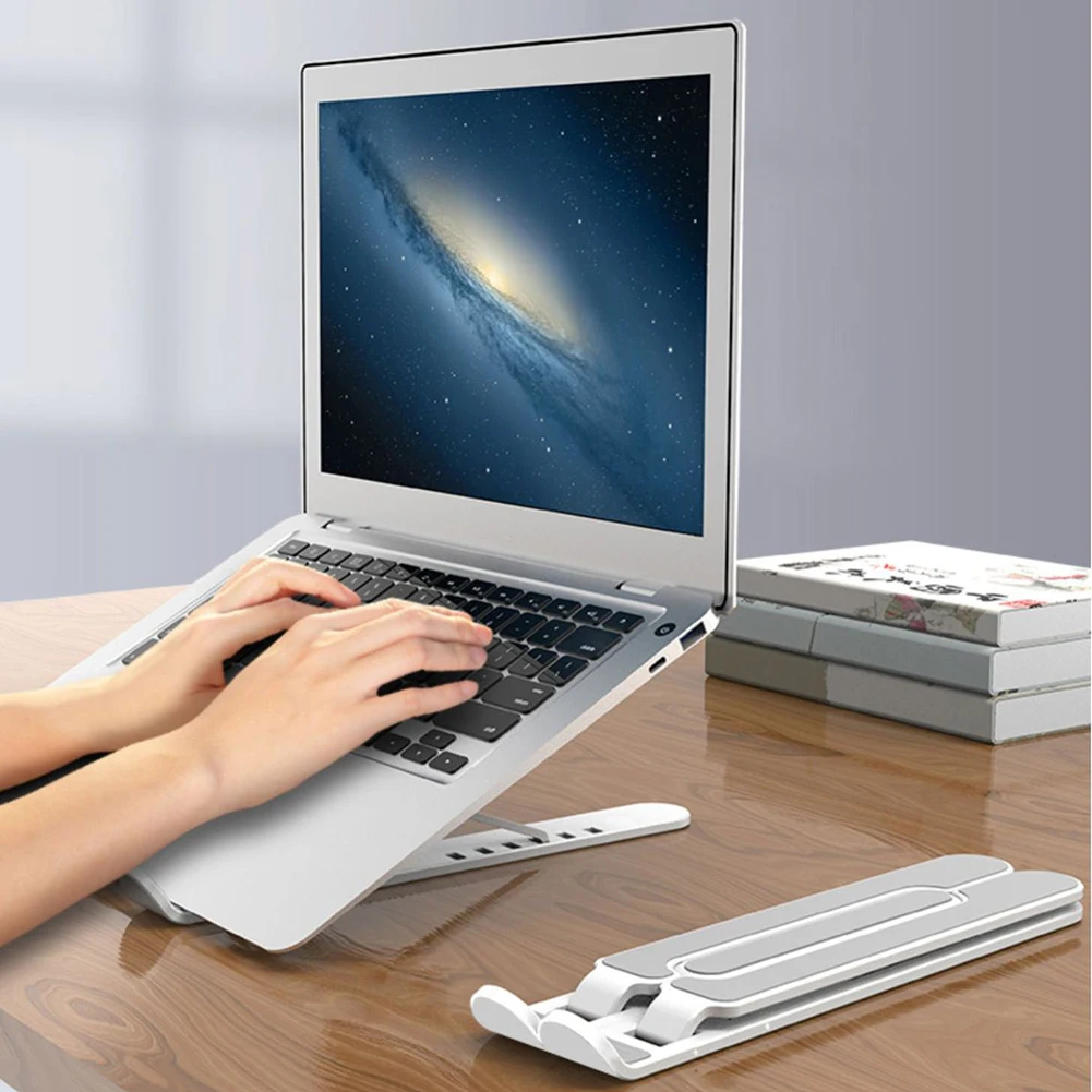 6 Gears Height Adjustable Laptop Desktop Support for 11-17 inch Tablet PC Foldable Holder Riser Notebook Cooling Stand Portable |