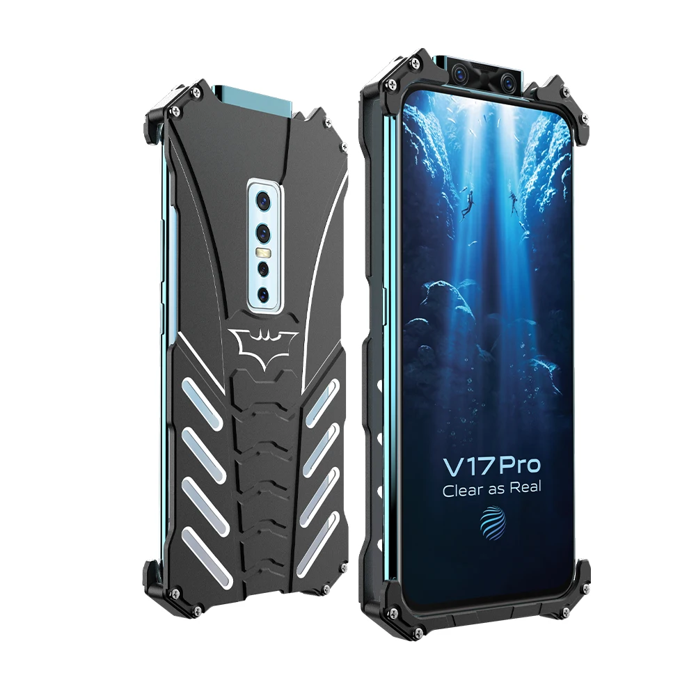 R-just Роскошный Алюминиевый металлический чехол для Vivo V17 Pro задняя крышка Жесткий