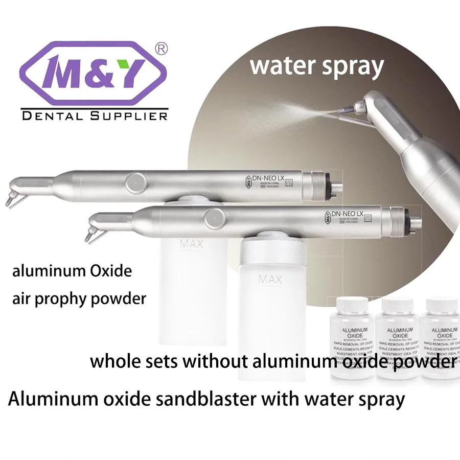

Dental Air Polisher Abrasion Sandblasting with water spray Sandblaster 4hole connector water coiling system 2in1 sandblaster