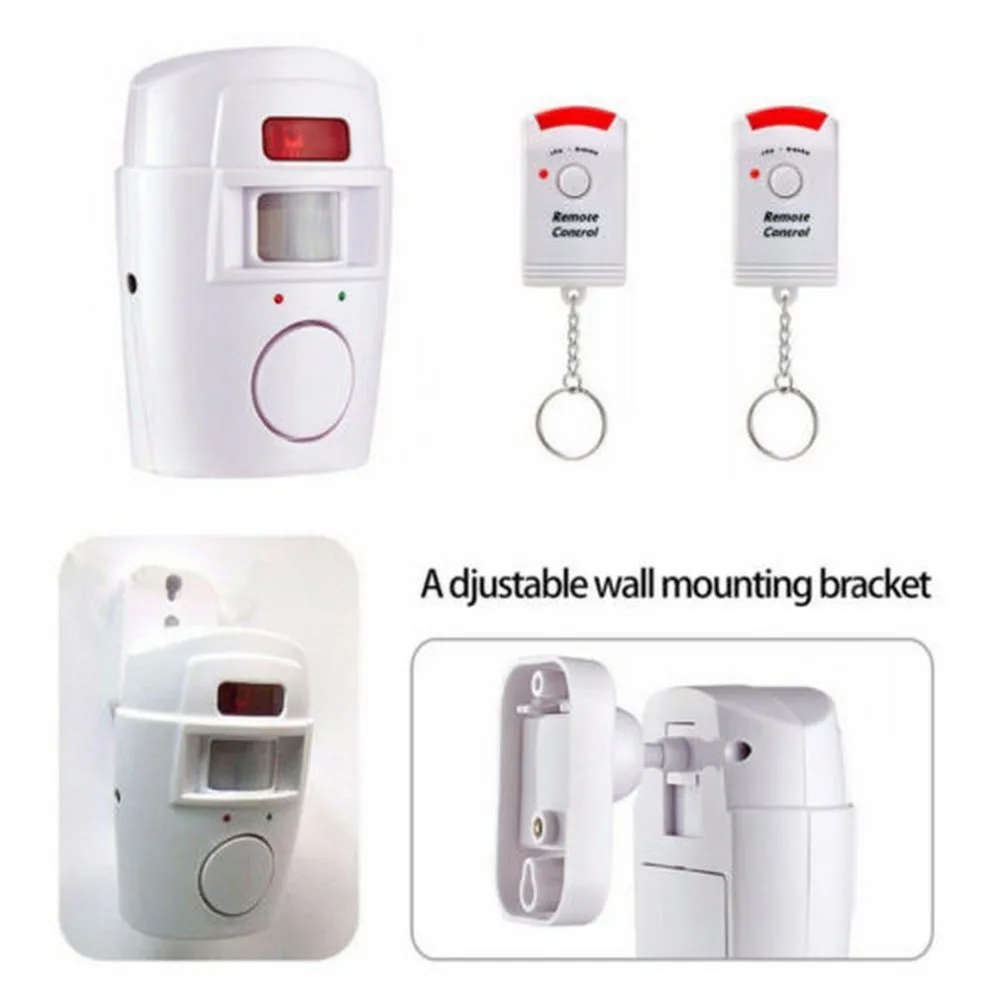 Home Security PIR MP Alert Infrared Sensor Anti-theft Motion Detector Alarm Monitor Wireless Alarm system+2 remote controller