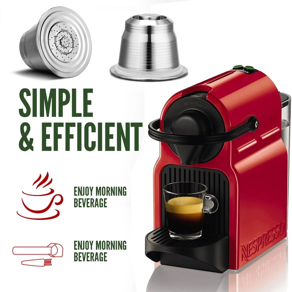 Перезаряжаемые кофейные капсулы iCafilas для Nespresso фильтры кофе из нержавеющей стали