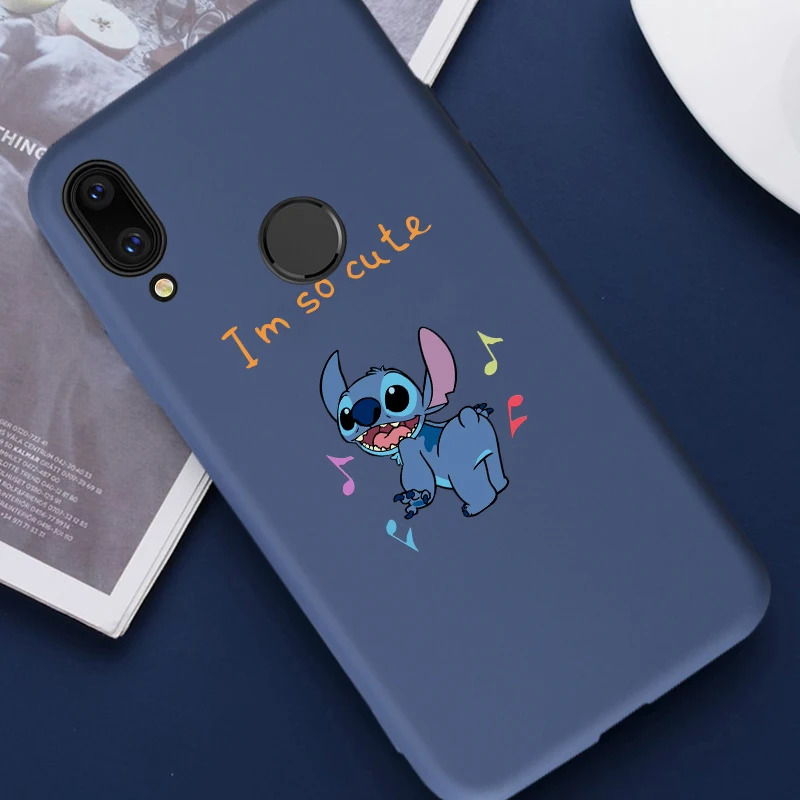 Stitch 3 blue case Мягкий силиконовый чехол из ТПУ с милым рисунком стежка для huawei honor 10 9 8 20 Lite Pro 8C 8X 8A 8S 7A 7X P smart Z - Цвет: Stitch 3 blue case