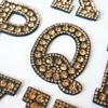 26 Letters Rhinestones Alphabet Champagne Sew Iron On Patches Shining Badges For Name DIY Hat Bag Jeans Clothes Appliques Crafts ► Photo 2/6