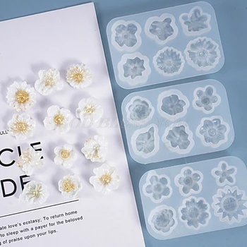 

Resin Crystal Epoxy Mold Small Flowers Decorations Casting Silicone Mould DIY Crafts Jewelry Making Tools Drop Shipping
