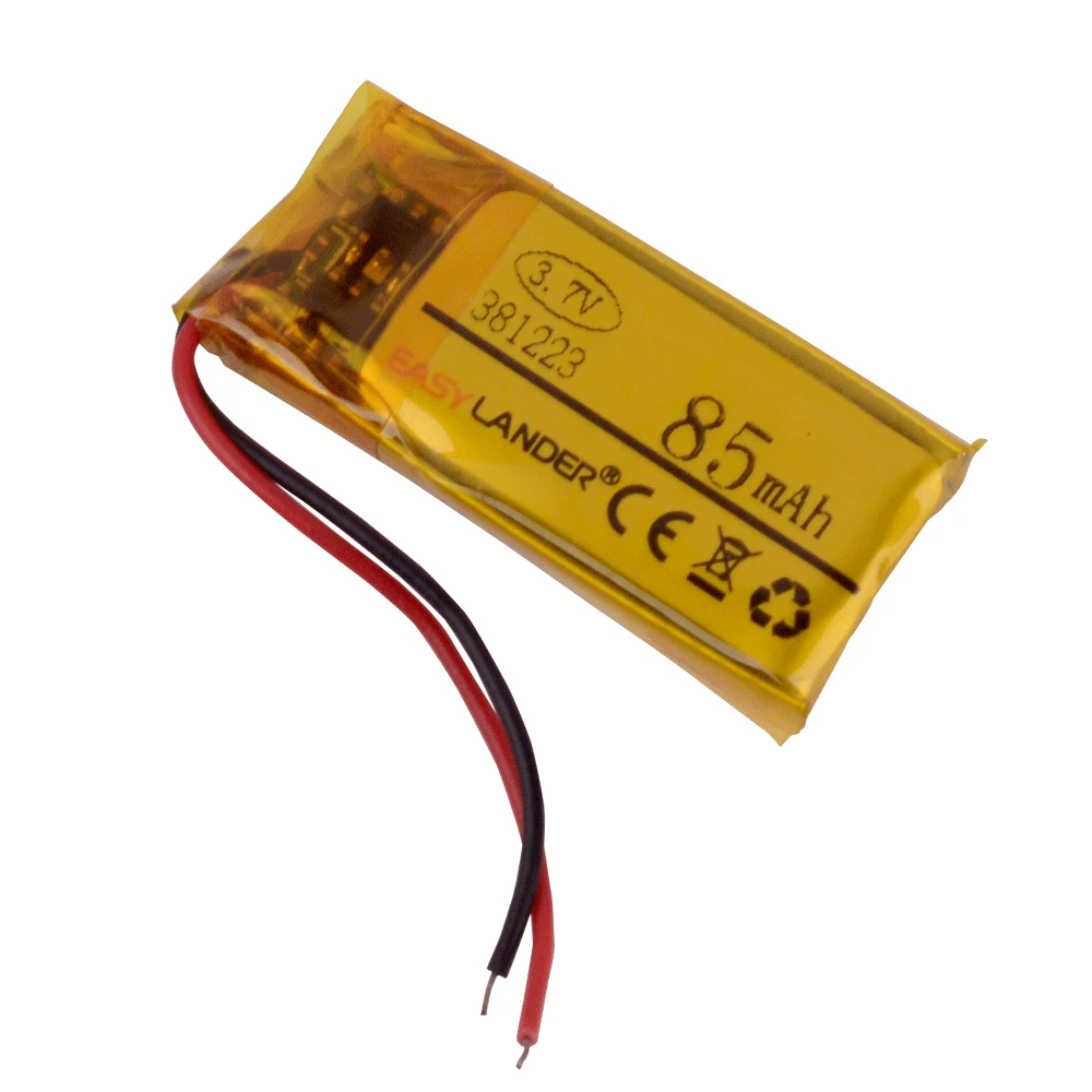 381223 3 7 V литий полимерная батарея 381224 85mah MP3 MP4 MP5 Bluetooth гарнитура|Перезаряжаемые
