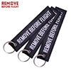 3 PCS/LOT Remove Before Flight Woven Key Tag Special Luggage Label Red Chain Keychain for Aviation Gifts OEM Key Ring Jewelry ► Photo 3/6