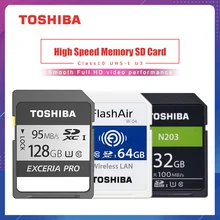 Original TOSHIBA tarjeta SD 32GB 64GB 128GB SDHC SDXC UHS-I U1 Flash tarjeta de memoria SD Class10 100 MB/S Tarjeta de cámara para la HD Canon