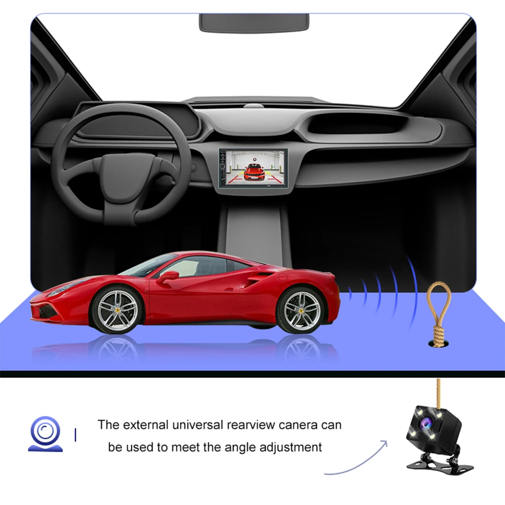 Автомобильная Семья 2 din общие модели автомобиля " сенсорный экран Bluetooth Автомобильная Радио Автомагнитола aux камера заднего вида Зеркало Ссылка 7018B