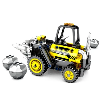 

235Pcs/Set Technic City Engineering Vehicle Drilling Machine Building Blocks