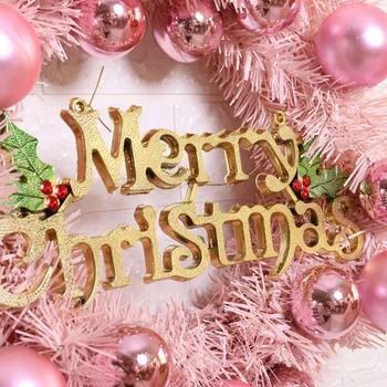 

Artificial Christmas Wreath Garland With Ball Baubles Ornament For Front Door Window Wall Hanging Decor