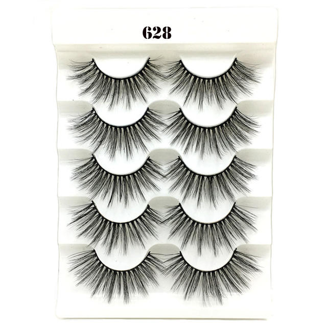 3D/5D/6D Faux Mink Hair False Eyelashes Long Full Volume Fluffy Wispies Lashes Handmade Eyelashes Extension Tools