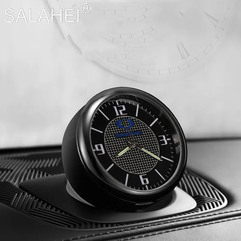 

Cool Car Clock Mini Automobiles Internal Stick-On Air Vent Outlet For SsangYong Actyon Kyron Korando Rexton Tivoli Accessories