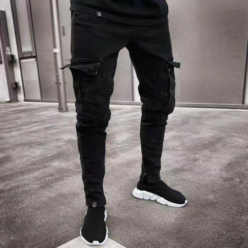 Long Pencil Pants Ripped Jeans Slim Spring Hole 2020 Men's Fashion Thin Skinny Jeans for Men Hiphop Trousers Clothes Clothing Long Pencil Pants Ripped Jeans Slim Spring Hole 2020 Men's Fashion Thin Skinny Jeans for Men Hiphop Trousers Clothes Clothing