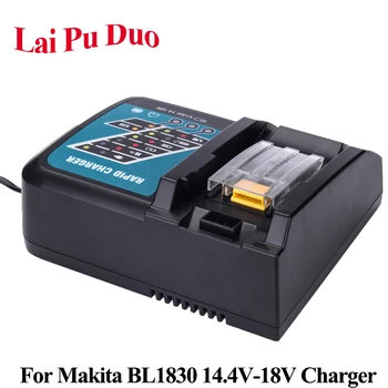 

For Makita 14.4V 18V Li-ion Battery Charger DC18RCT 3A Charging Current For BL1830 BL1430 DC18RC DC18RA Power Tool Battery