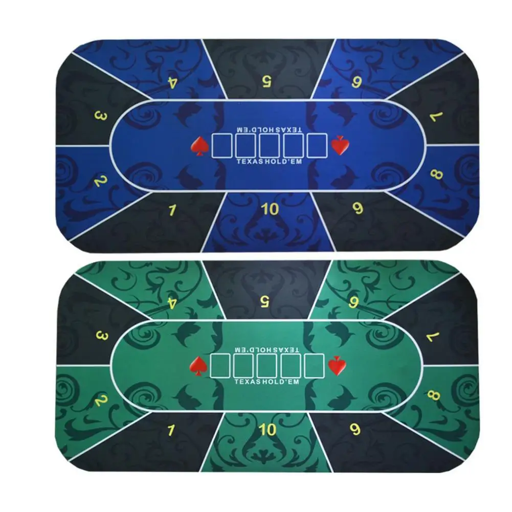 1.2m Holdɾm Texas Poker Mat Black Jack Baccarat Dice Durable Rubber Home Gaming Desk Pokers Pad Mats Board Games