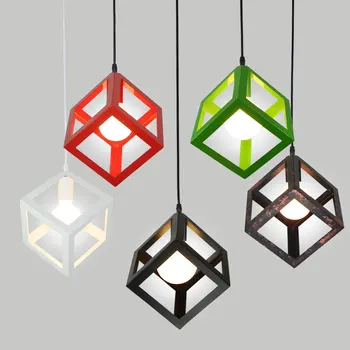 

Iron chandelier creative industrial wind bar restaurant personality clothing shop window American bar geometric lamps