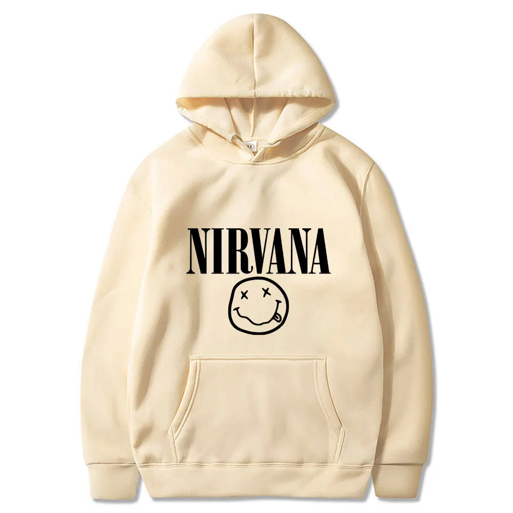 Мужская толстовка с капюшоном в стиле хип хоп свитшот принтом Nirvana уличная одежда