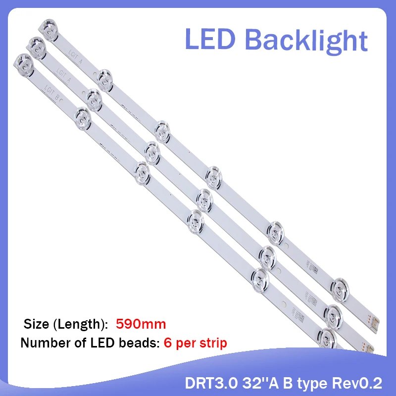 LED for LG INNOTEK DRT 3.0 32"_B 1x A 2X Type Rev0.2(2014.01.24) 6916L-1981A LG 32LF5800 (1PCS LED) 1 set=3PCS