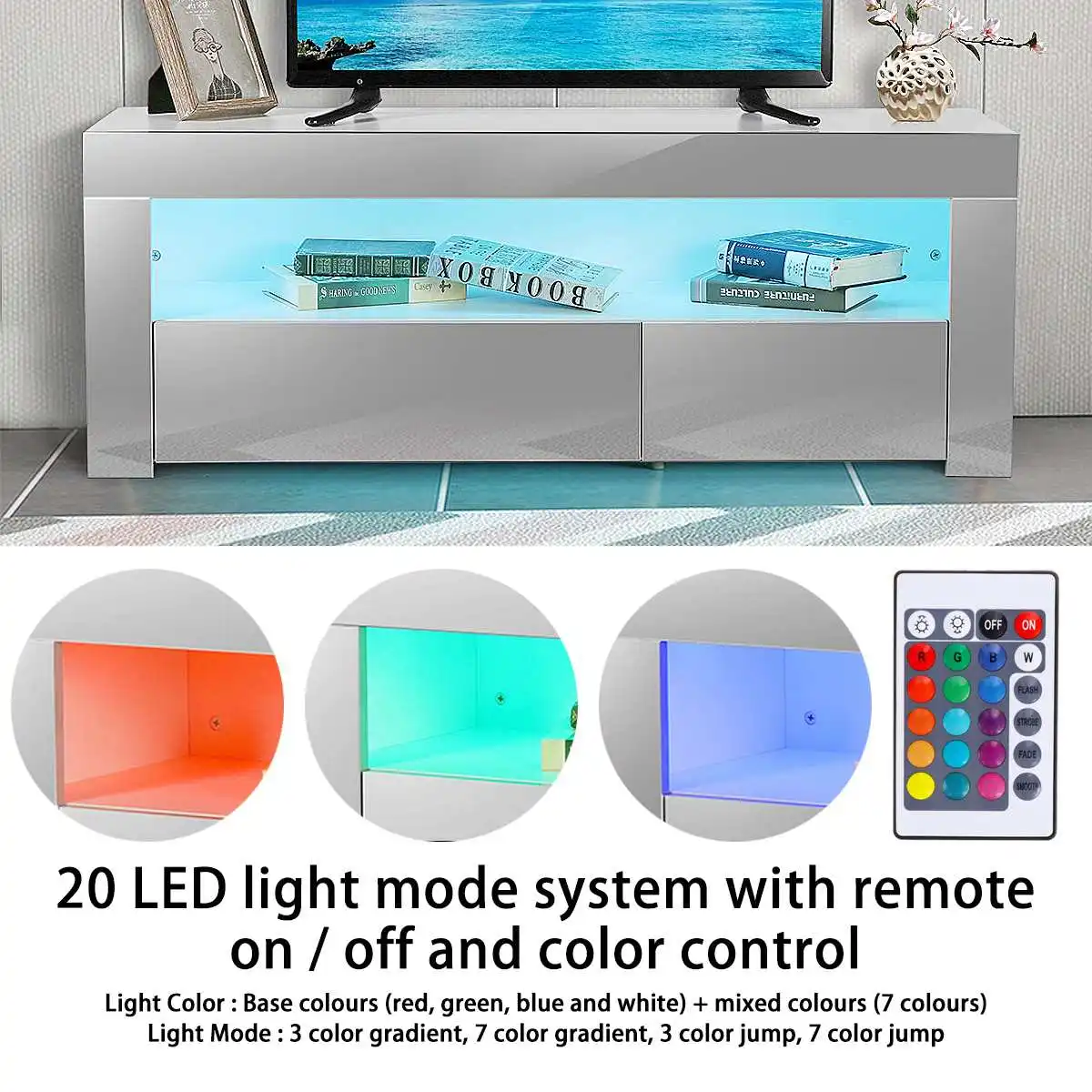 Soporte moderno para TV de 47 con cajones LED, de pie para televisión, sala de estar mueble para, Monitor de TV, armario de almacenamiento con soporte|Soportes de TV| - AliExpress