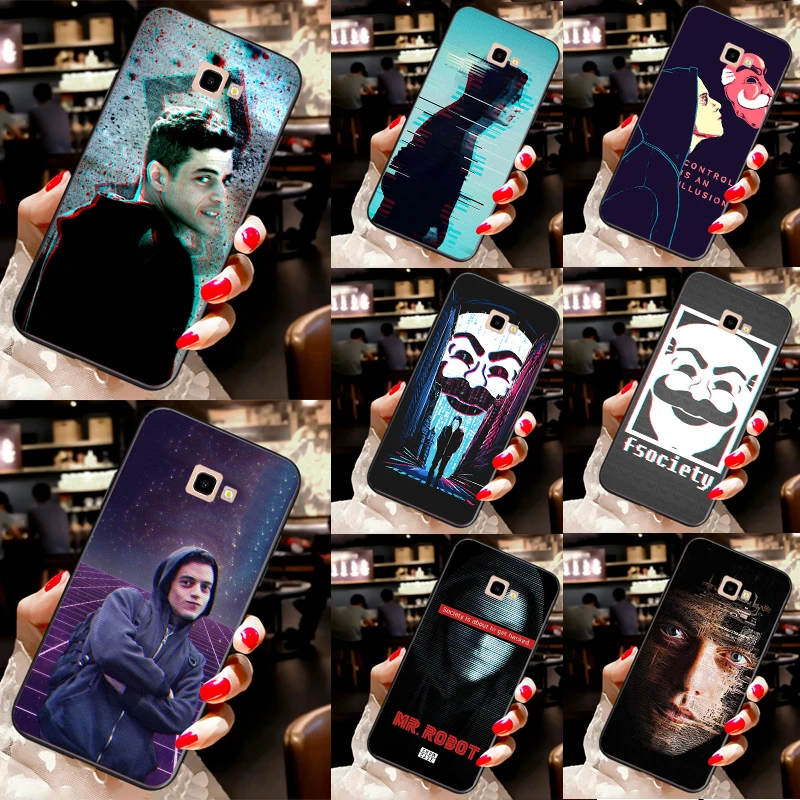 Mr Robot Fsociety Case For Samsung Galaxy A3 A5 J3 J5 J7 2016 2017 J4 J6 A6 A8 Plus J8 A9 2018 Soft Cover |