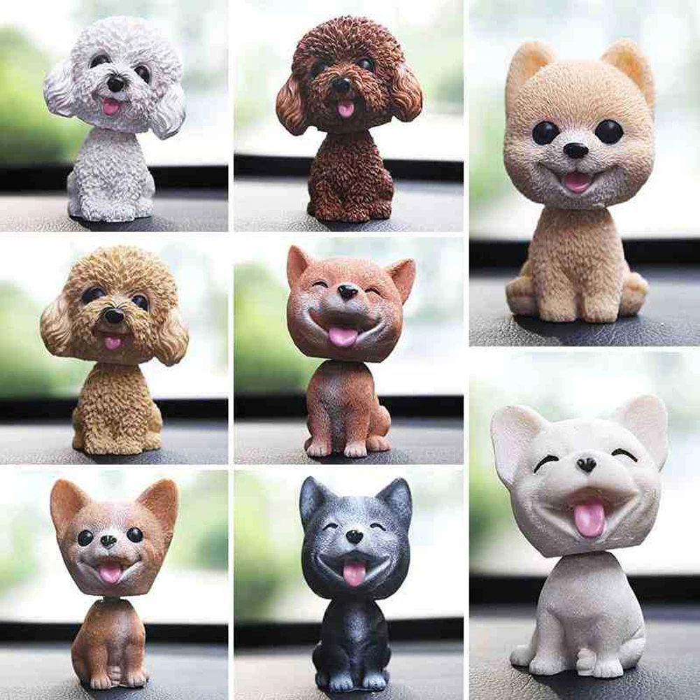New Fashion Car Decoration Shaking Head Teddy Dog Interior Accessories Cute Doll 