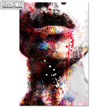 

Diamond embroidery diamond mosaic Woman Portrait 5d diy Diamond painting abstract Photo cross stitch full square painting art