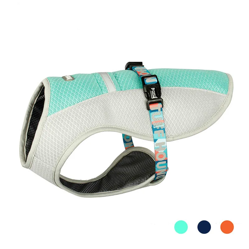 

Summer Dog Cooling Vest Clothes Dog Cooling Harness For Dogs Adjustable Pet Mesh Reflective Vest Harnesses Quick Release Hot