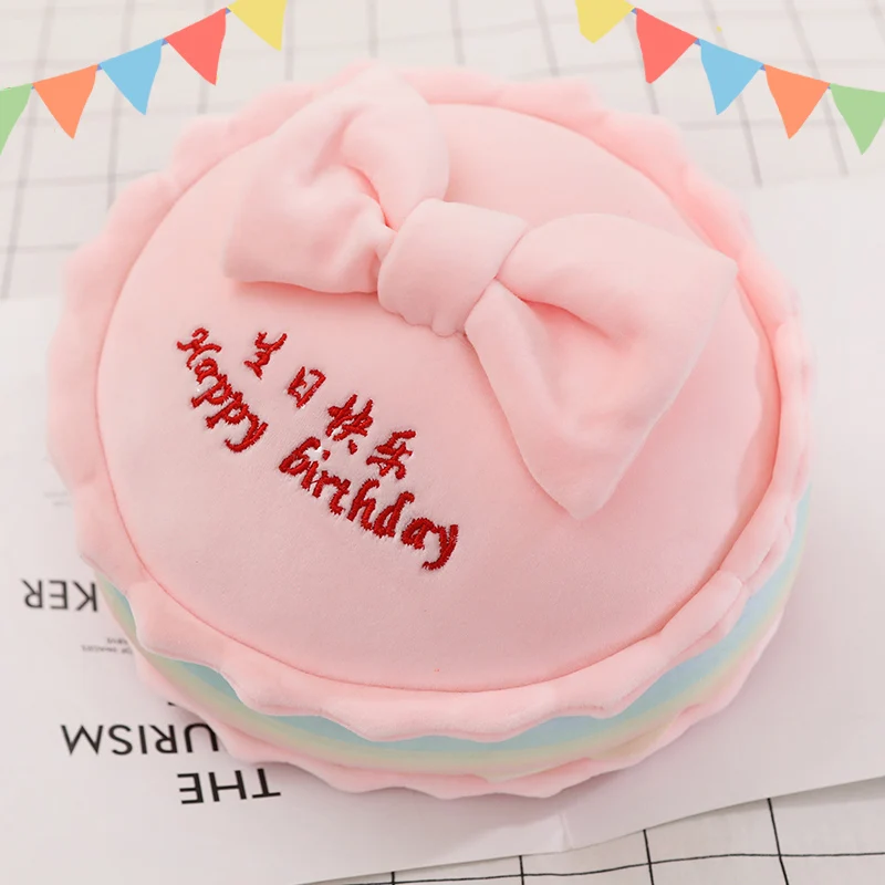 Белый Розовая, желтая плюшевая подушка BlueCake, бантик, торт, набивная, ИМИТИРОВАННАЯ подушка в виде еды, кавайный подарок для мальчика, девочки, леди, день рождения - Цвет: Белый