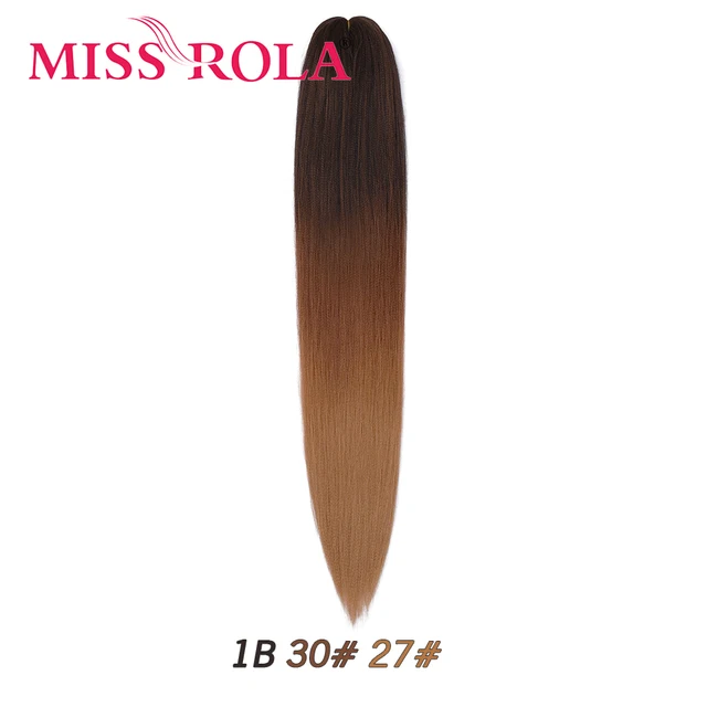 Miss Rola Synthetic 26 Inches 75g Kanekalon Hair Wholesale Bulk Braid Hair Extension Pre Stretched Pink Blonde Twist Jumbo Braid #14