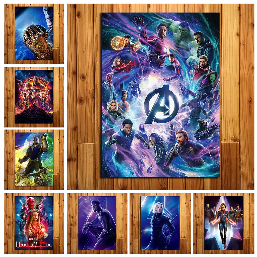 Universe Avengers Infinity War Thanos Hulk Iron Man Spiderman Marvel Movie Poster Wall Art Home Decor Stampa Tela Pittura