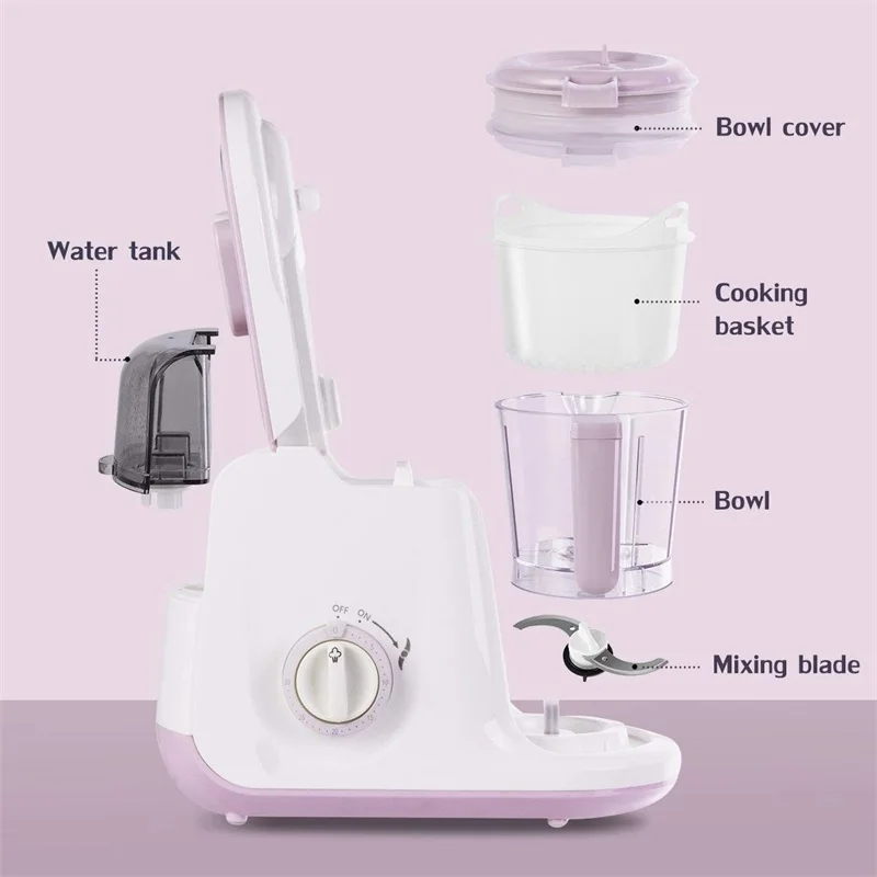 Costway 5 In 1 Heating Defrosting Multifunctional Baby Food Maker Infant Feeding Blender Overheat Protection Food Processor