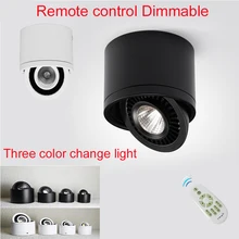 Светодиодный светильник с регулируемой яркостью, монтируемый на поверхность, COB, вращающийся на 360 градусов, 5 Вт/7 Вт/12 Вт/20 Вт, светодиодный потолочный точечный светильник