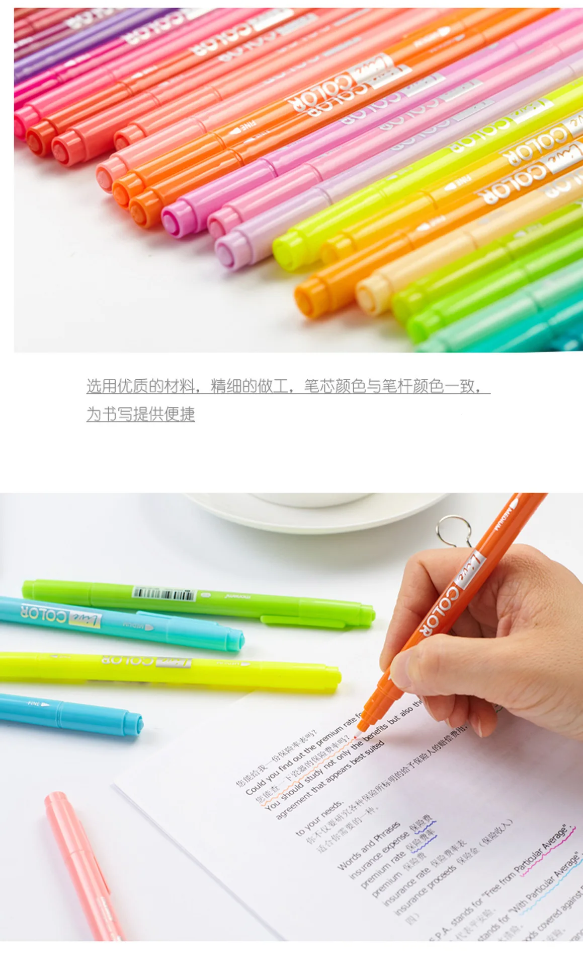 Двухголовая Корейская многофункциональная гелевая ручка MONAMI для письма граффити и рисования школьные офисные принадлежности милые канцелярские принадлежности