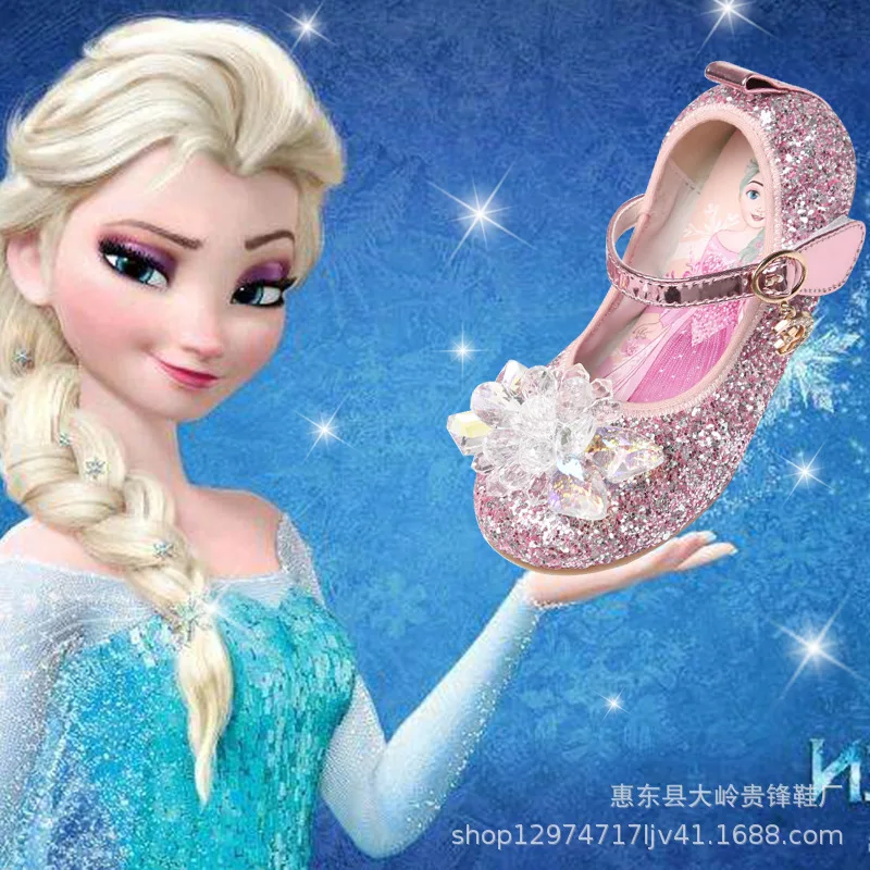 Disney Children Princess Frozen Shoes  Children Elsa Princess Sandals -  Disney Girls - Aliexpress