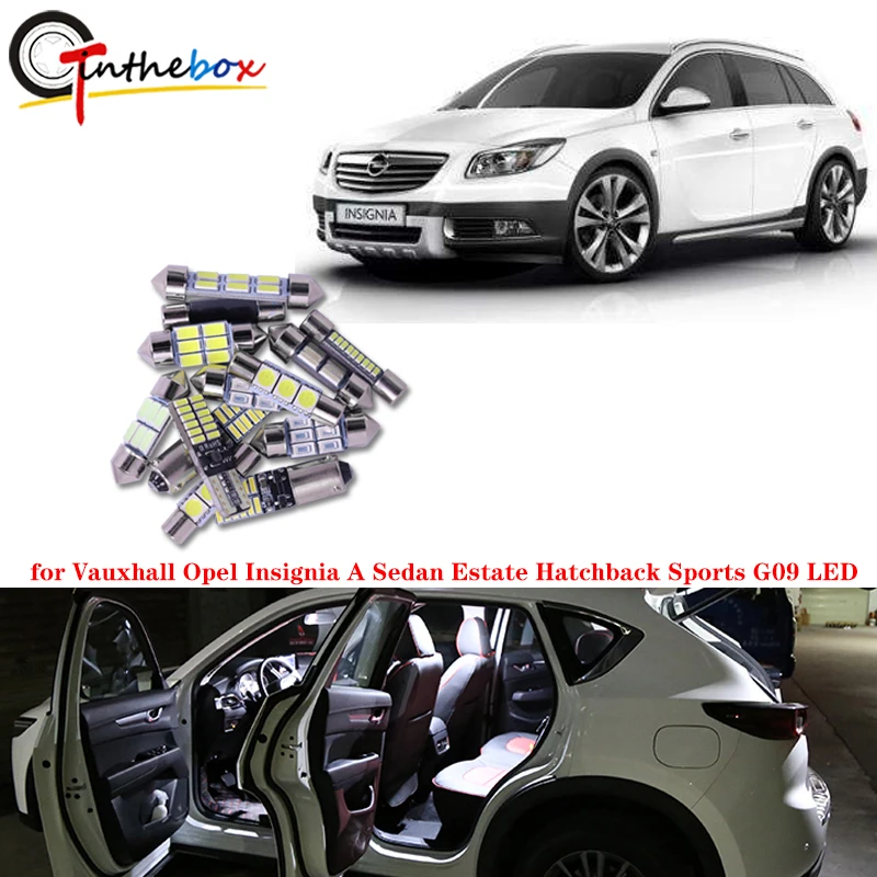 1 комплект автомобисветодиодный СВЕТОДИОДНЫЕ Лампы Canbus для 2008 2016 Opel Insignia Sedan