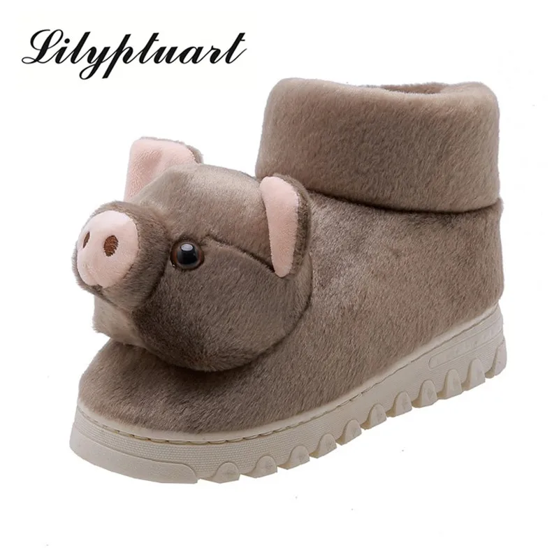 

2019 winter fashion cute thick bottom warm foot bag super large size couple models non-slip cotton boots cotton trailer