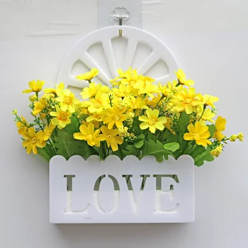 

1pcsWall-Mounted Artificial Flower Set Plastic Flowers Small Decorations Home Living Room Fence Wall Wall Pendant Basket