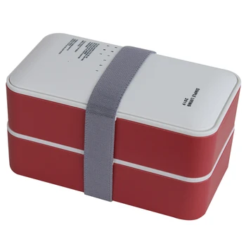

Northern Europe Wind Double-deck Hit Color Lunch Box Seal Up Lunch-box Office Workers Lunch Box Can Microwave Oven Heating