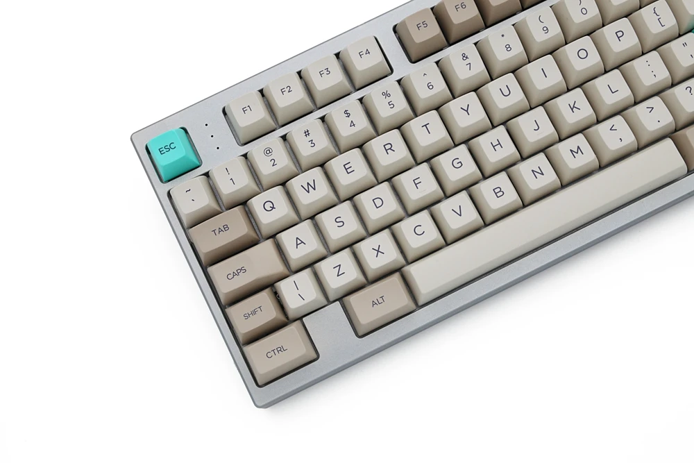 Perfil-conjunto de Teclado Mecânico Retrô Tintura de Plástico Pbt Bege Cinza Cian Gh60 Xd64 Xd84 Xd96 87 104 SA - Imagem 3